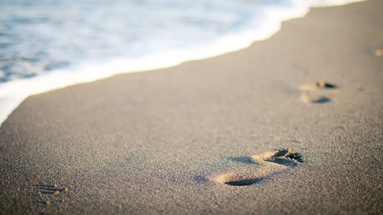 Footprints in the sand