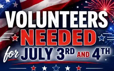 Volunteers Needed July 3 & 4th