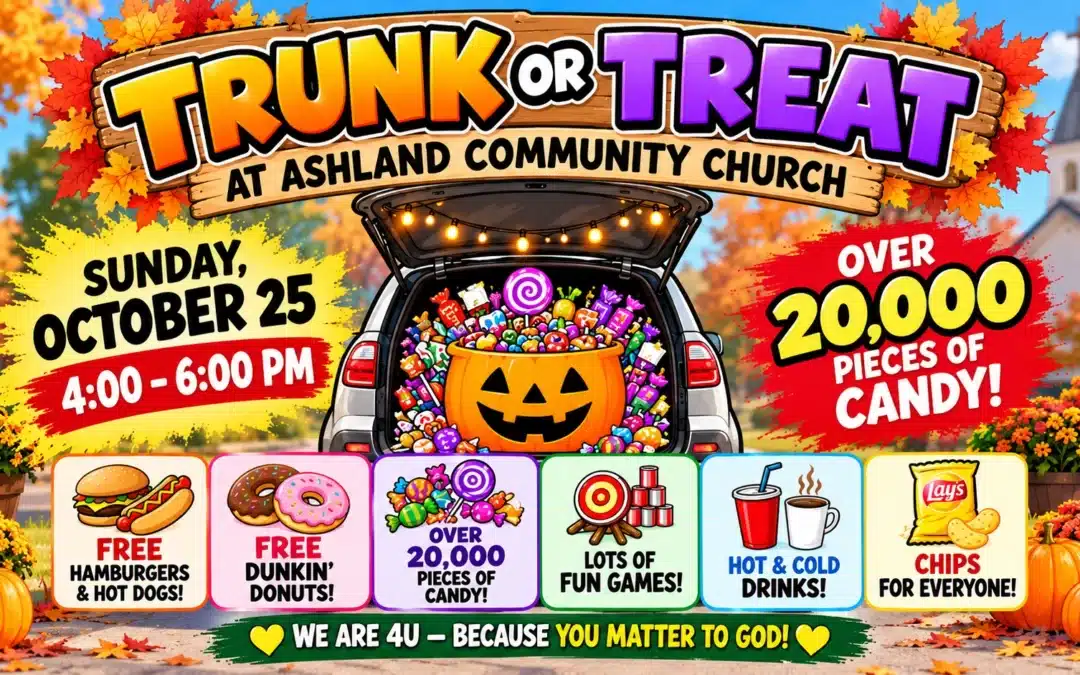 Trunk or Treat! Sunday, October 25, from 4–6 PM